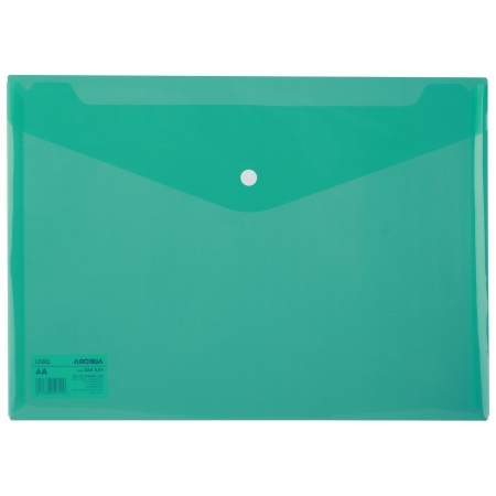 DELI Sobre con broche Deli PP 300 micras A4 verde transparente