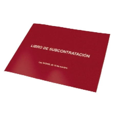DOHE Libro subcontratacion 10h numeradas y autocopiativas castellano A4 apaisado