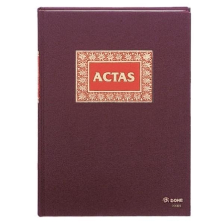 DOHE Libro actas forrado tela 50h numeradas folio