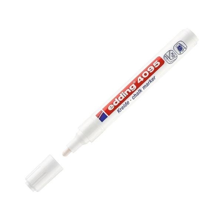 EDDING Marcador tiza liquida 4095 punta conica trazo 2-3mm blanco