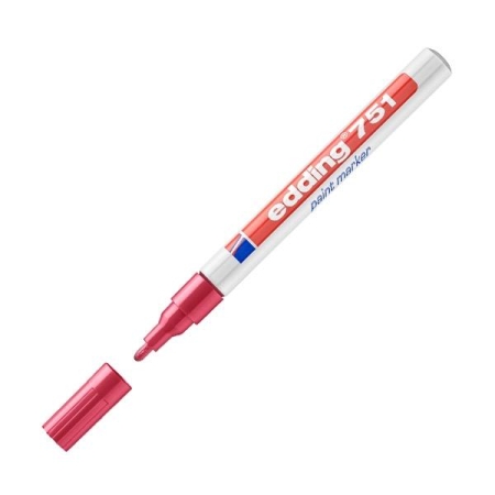 EDDING Marcador permanente 751 trazo 1-2mm rojo