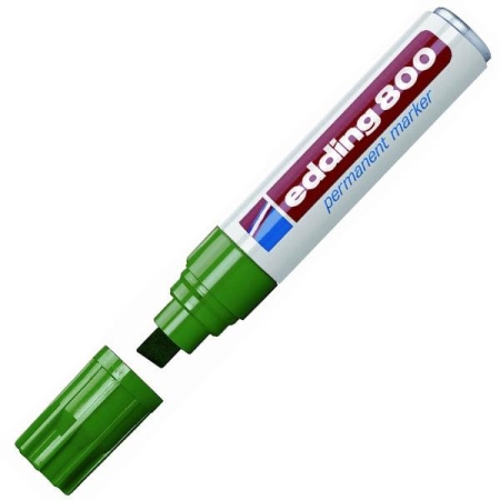 EDDING Marcador permanente 800 punta biselada trazo 4 -12mm verde