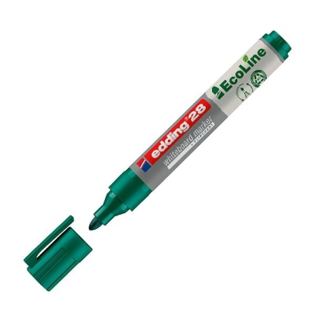 EDDING Marcador para pizarra blanca ecoline 28 punta redonda 1,5-3mm verde