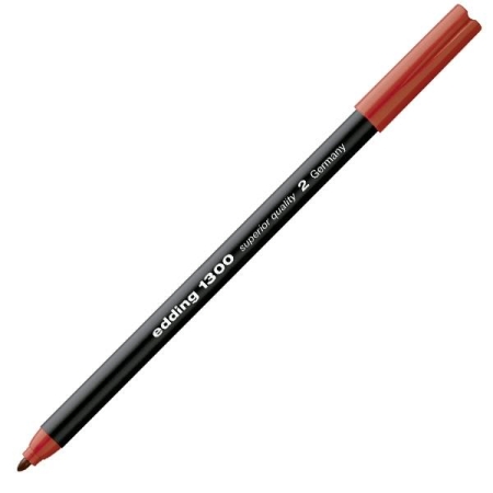 EDDING Rotulador 1300 punta fieltro trazo 3mm rojo
