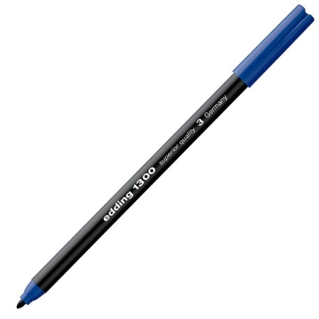 EDDING Rotulador 1300 punta fieltro trazo 3mm azul