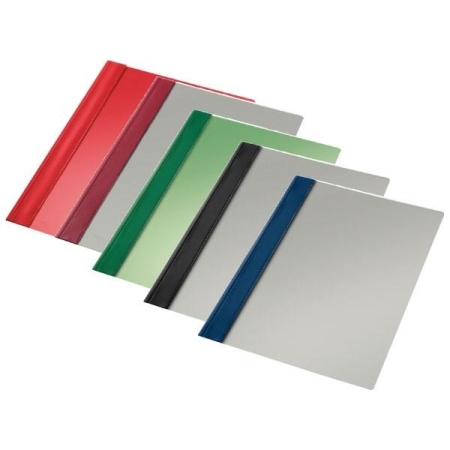 ESSELTE Paq.50 dossiers fastener PVC folio acabado liso negro