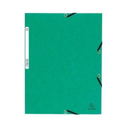 EXACOMPTA Carpeta con gomas y 3 solapas Nature Future 355g verde