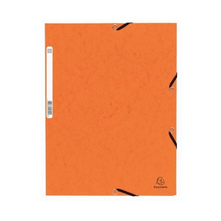 EXACOMPTA Carpeta con gomas y 3 solapas Nature Future 355g naranja