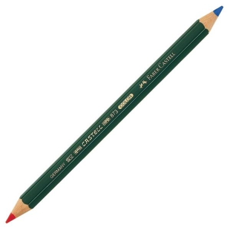 FABER-CASTELL Lapiz bicolor trazo 4,3mm rojo-azul