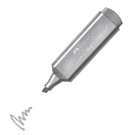 FABER-CASTELL Marcador fluorescente Textliner 1546 metallic plata