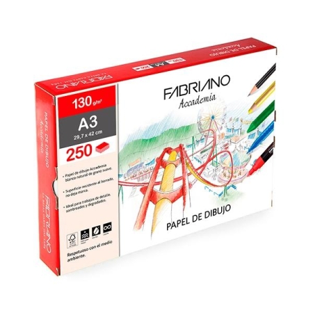 FABRIANO C.250 LAMINAS DIBUJO 130G A4