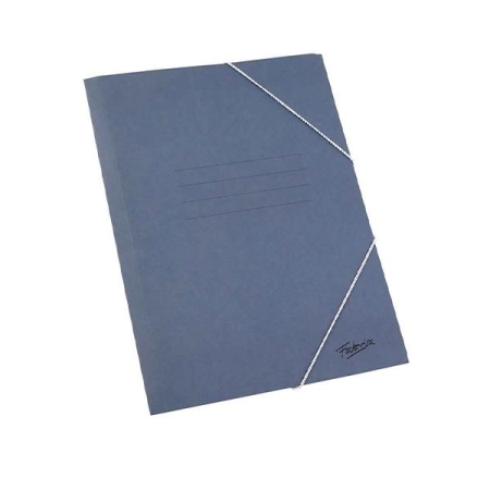 Fabrisa Carpeta de gomas - Con solapa - Carton - Folio - Color azul
