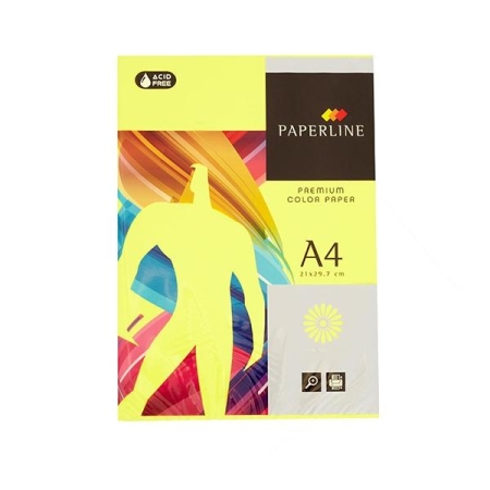 FABRISA Paq.500h papel color 75g A4 amarillo fluor