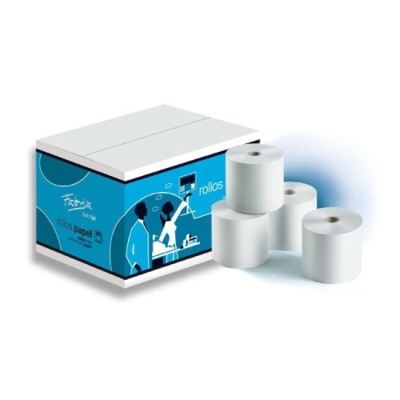 FABRISA Paq.10 rollos 2h papel autocopiativo 57x65mm diam mandril 12mm