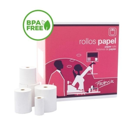 FABRISA (Pack de 10) R. papel termico sin BPA 60x55x12mm