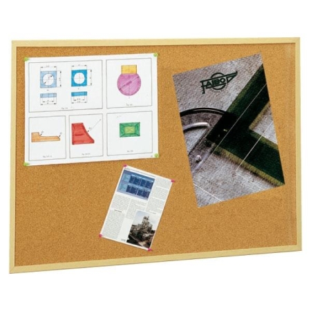 FAIBO Tablero anuncios corcho marco madera 30x40cm