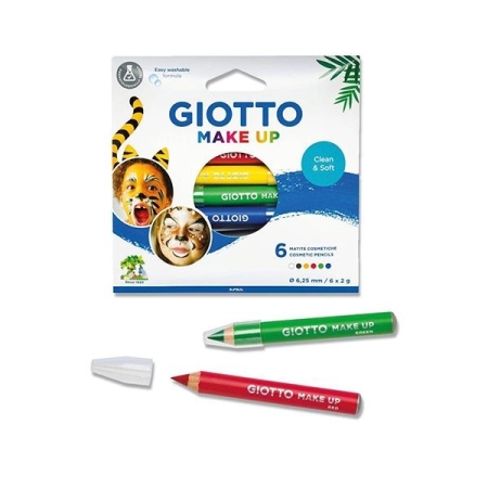 GIOTTO PAQ.6 LAPICES COSMETICOS MAKE UP COLORES SURTIDOS