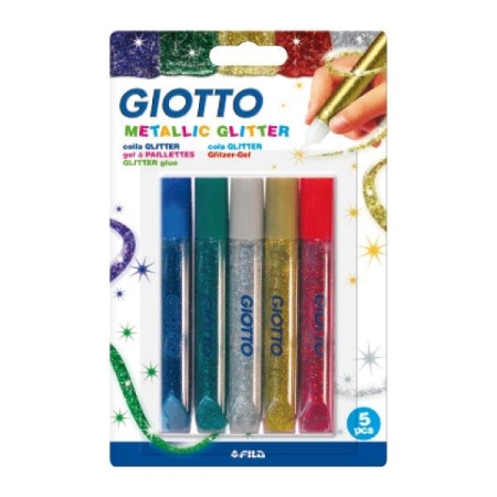 GIOTTO PEGAMENTO ESPECIAL METALICO 10,5ML 5 COLORES