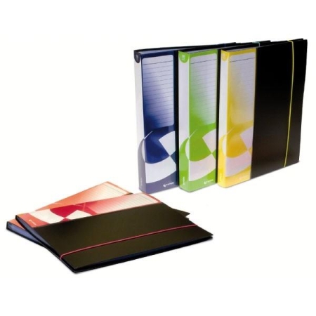 GRAFOPLAS Carpeta 100 fundas tapas rigidas lomo personalizable folio negro