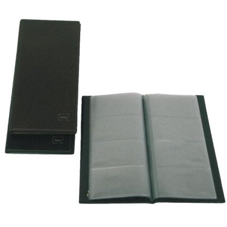 GRAFOPLAS Tarjetero basic PVC 20 fundas 160 tarjetas negro