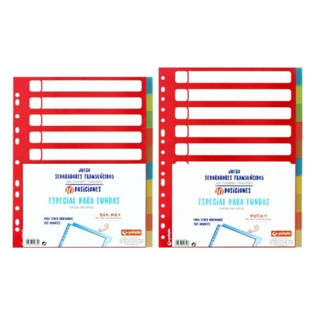 GRAFOPLAS Separador PP para fundas 10 posiciones A4