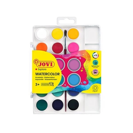 JOVI C.18 ACUARELAS COLORES SURTIDOS
