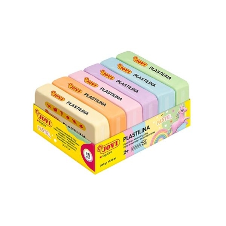 JOVI C.6 PASTILLAS DE PLASTILINA 50G COLORES PASTEL