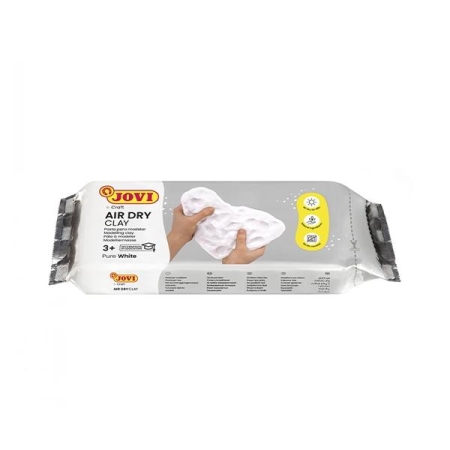 JOVI PASTILLA PASTA MODELAR AIR DRY ENDURECIBLE AL AIRE 500G BLANCO