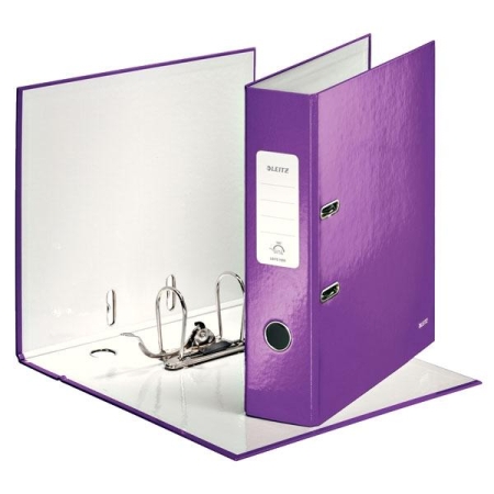 LEITZ Archivador carton forrado Wow 180 lomo 80mm A4 violeta metalizado