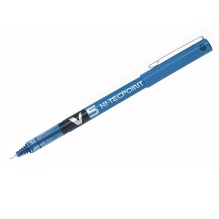 PILOT Rotulador V5 punta aguja trazo 0,3mm azul