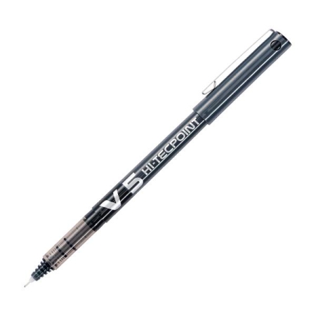 PILOT Rotulador V5 punta aguja trazo 0,3mm negro