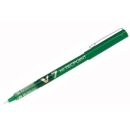 PILOT Rotulador V7 punta aguja trazo 0,5mm verde