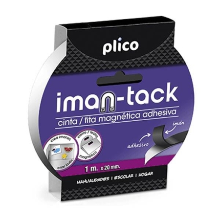 PLICO Cinta adhesiva magnetica Iman Tack 20mmx1m