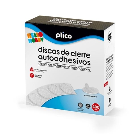 PLICO Discos cierre textil autoadhesivos diam. 20mm