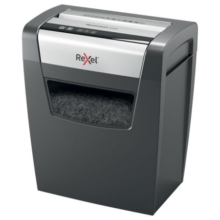 REXEL Destructora Momentum X410 negro/plata