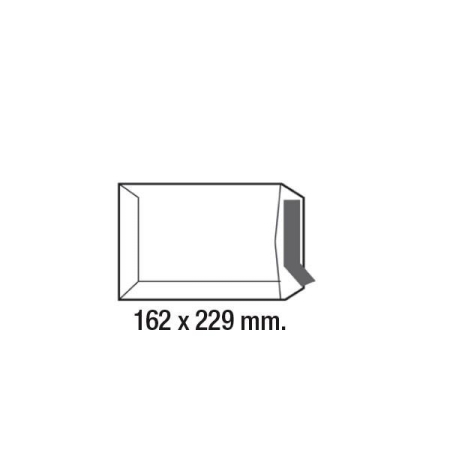SAM C.250 bolsas ventana derecha 229x324mm kraft offset blanco