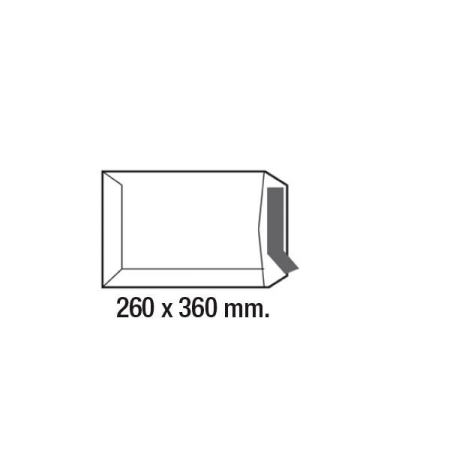 SAM C.250 bolsas 260x360mm kraft offset blanco