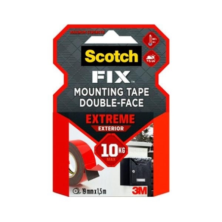 SCOTCH Cinta doble cara para exteriores hasta 10kg Extreme 19mmx1,5m