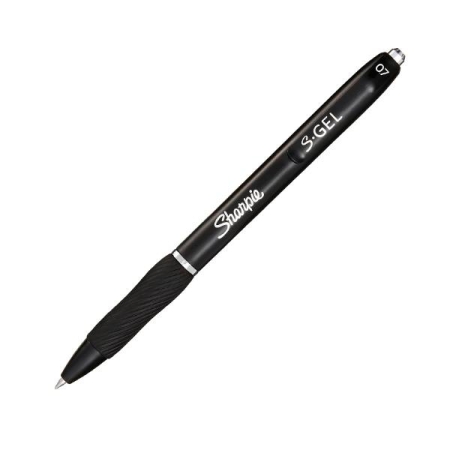 SHARPIE boligrafo retractil S-Gel tinta gel 0,7mm negro