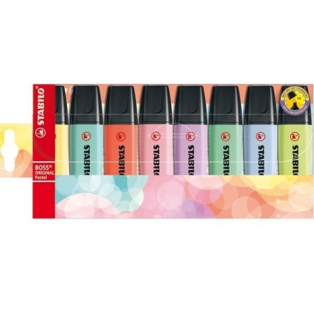 STABILO Paq.8 marcadores fluorescentes Boss new pastel colors