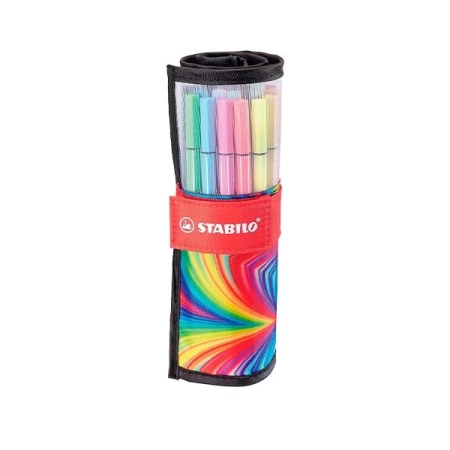 STABILO Estuche 25 rotuladores Pen 68 Rollerset FARTY