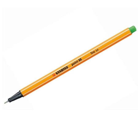 STABILO Rotulador Point 88 punta fieltro fina trazo 0,4mm verde hoja