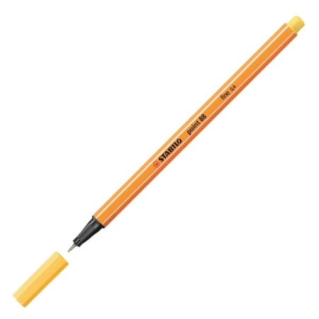 STABILO Rotulador Point 88 punta fieltro fina trazo 0,4mm amarillo