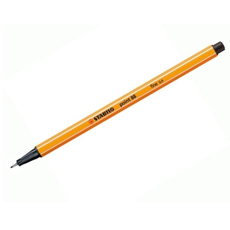 STABILO Rotulador Point 88 punta fieltro fina trazo 0,4mm negro