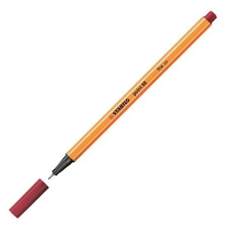 STABILO Rotulador Point 88 punta fieltro fina trazo 0,4mm carmin