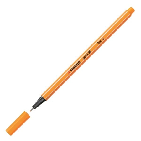 STABILO Rotulador Point 88 punta fieltro fina trazo 0,4mm naranja