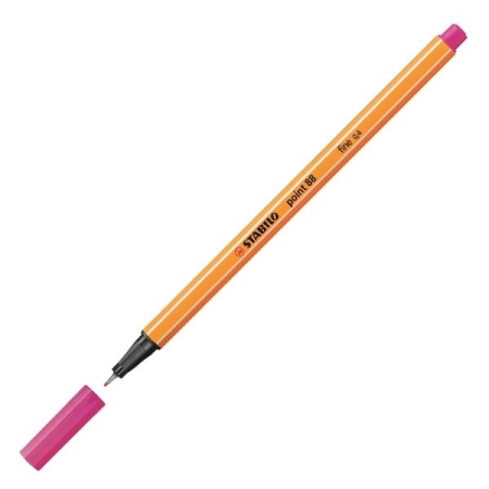 STABILO Rotulador Point 88 punta fieltro fina trazo 0,4mm rosa