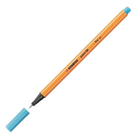 STABILO Rotulador Point 88 punta fieltro fina trazo 0,4mm azul celeste