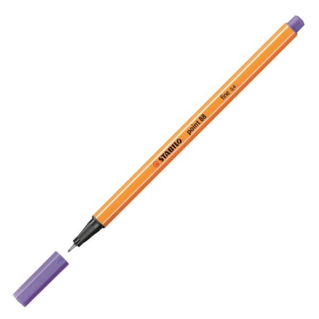 STABILO Rotulador Point 88 punta fieltro fina trazo 0,4mm lila claro
