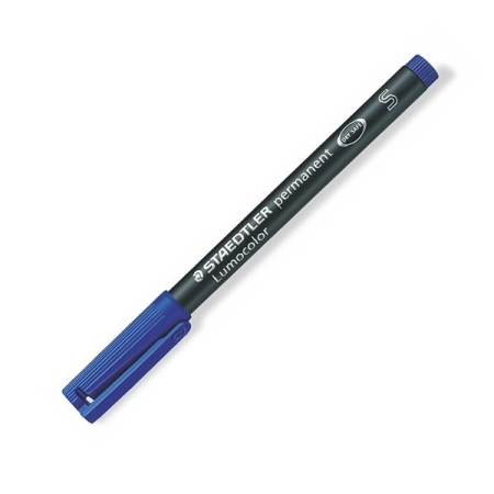 STAEDTLER Rotulador permanente Lumocolor trazo 0,4mm azul